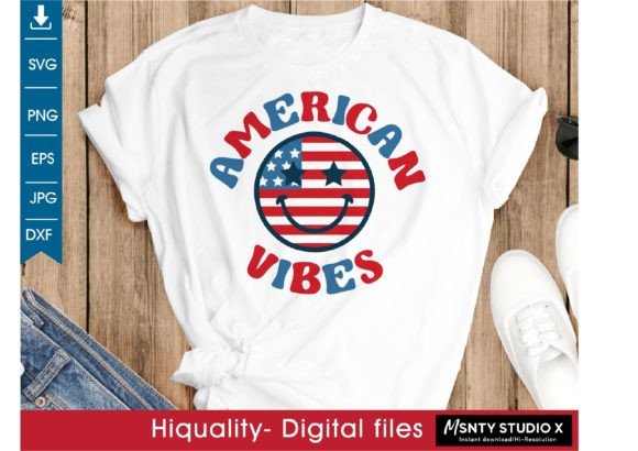 American Vibes Svg: Fourth of July Graphics & Crafts