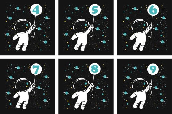 Astronaut Birthday SVG Graphics for Crafts & Handmade Business