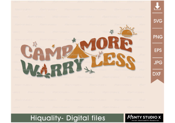 Camp More Worry Less Svg: Graphics for Creative Crafts