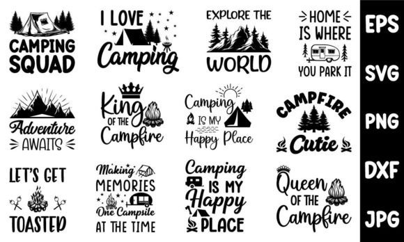 Camping SVG Bundle for Crafts & Graphics