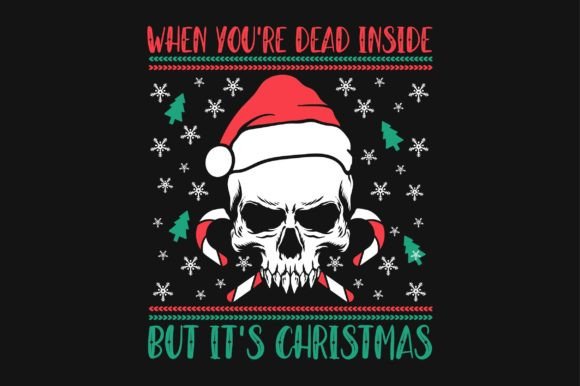 Christmas Skull Santa Hat SVG T-shirt: A Graphics Asset for Crafts