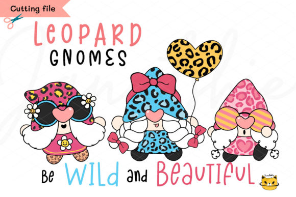 Gnome Svg Set Colorful Leopard Gnome