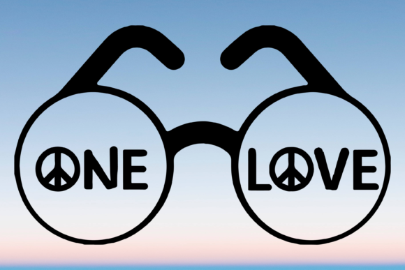 One Love Peace Boho Sunglasses Svg: Graphics and Crafts