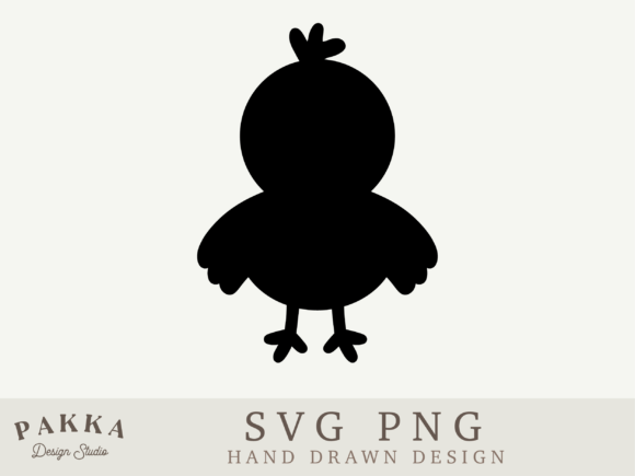 Silhouette Baby Chick Easter Chick Svg