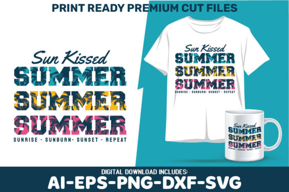 Sun Kissed Summer Sublimation SVG for Crafts